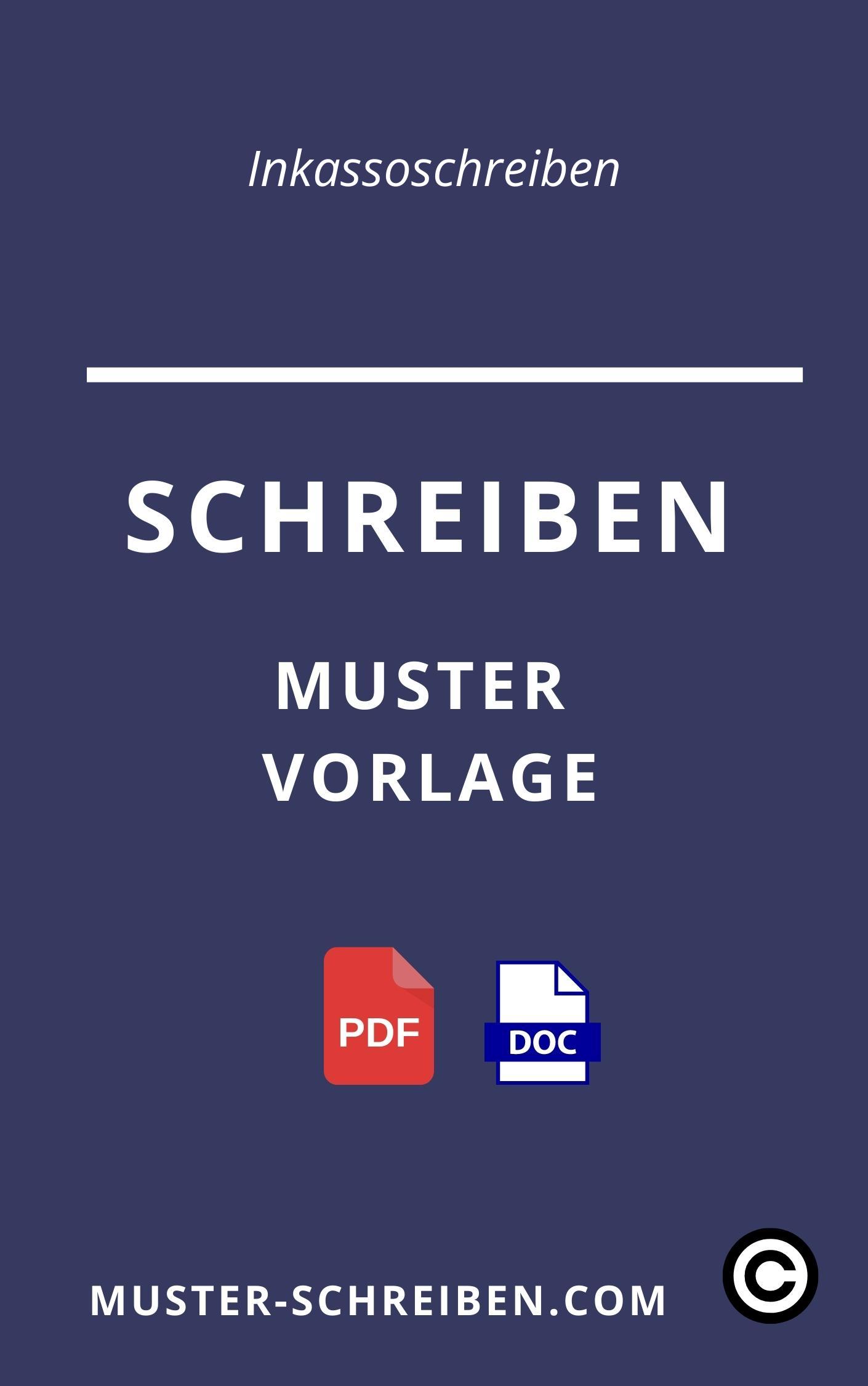 Inkassoschreiben Muster Vorlage